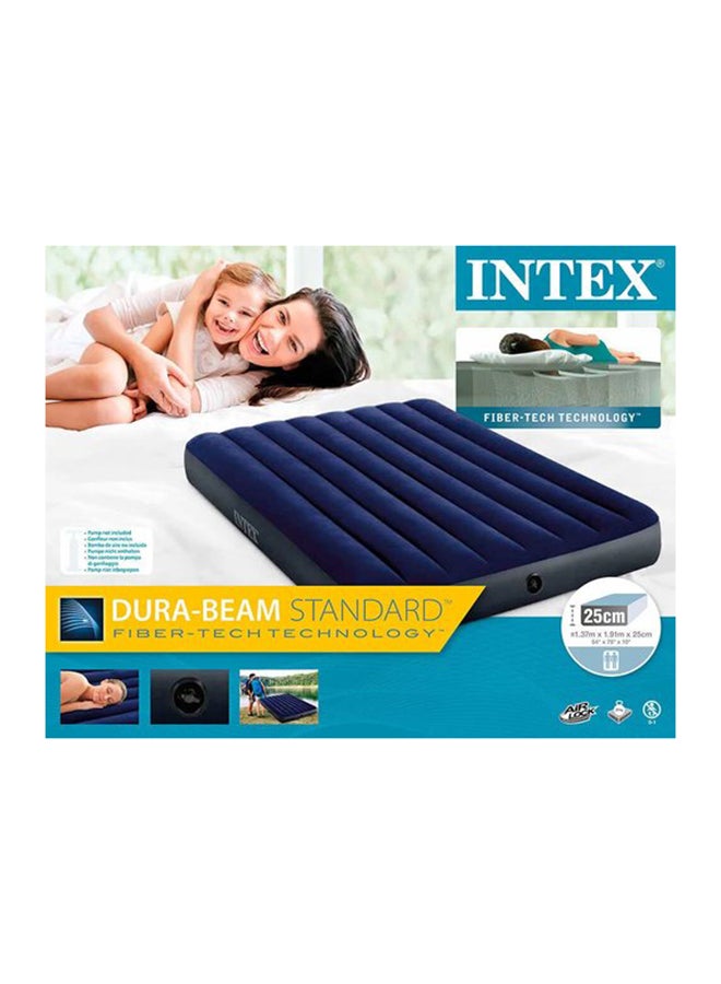 INTEX Dura Beam Series Classic Downy Inflatable Airbed combination Navy Blue/Black 137x191x25cm - Image 2