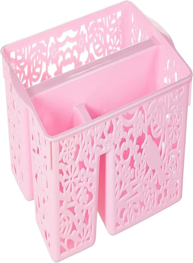 Plastic Kitchen Organizer 3 Eye (25.5 * 20.5 * 10cm) - Rose