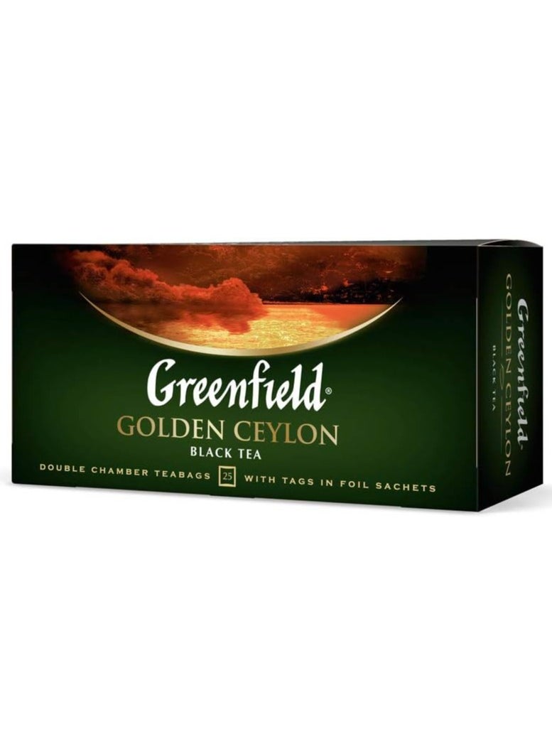 Black Tea Golden Ceylon 25 Tea Bags 50 Gm