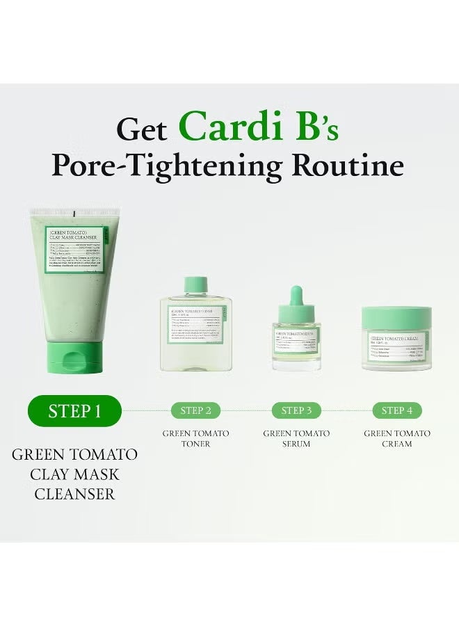 Fully Green Tomato Facial Cleanser, Cardi B’s Clay Mask Cleanser for Deep Pore Cleanse & Pore Detox, Blackhead & Sebum Control, 49% Green Tomato Extract, Gentle Face Wash for Women, Korean Skincare - Image 2