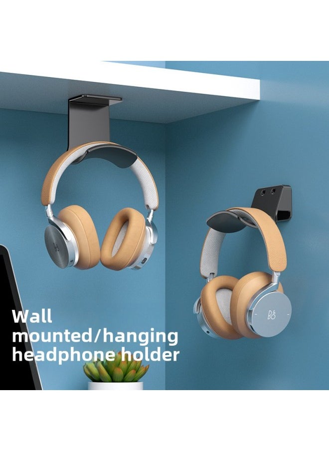 Generic - Wall-Mounted Headset Stand No Drilling Computer Earphone Holder Creative Headset Storage Hanging Bracket For Office Use-Color:Headset Wall Mount (side Use) White - Image 1