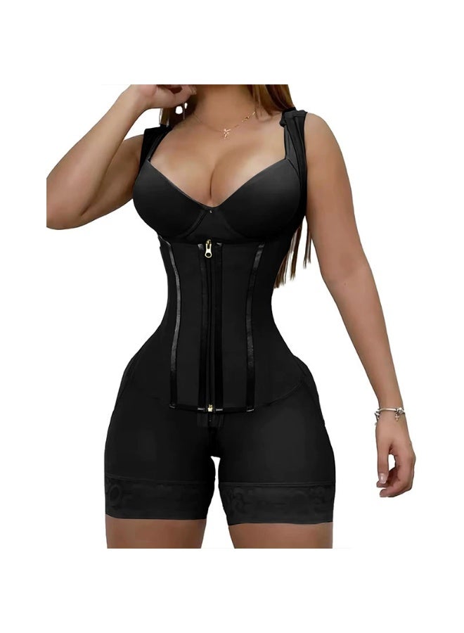 general Shapewear for Women Solid Color Zipper Corset Girdle High Waist Tummy Control Butt Lifter Shaper Waist Trainer Bodysuit - Image 1