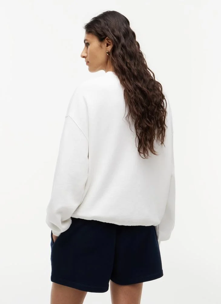 Tommy Hilfiger Crest Logo Drawstring Hem Relaxed Sweatshirt