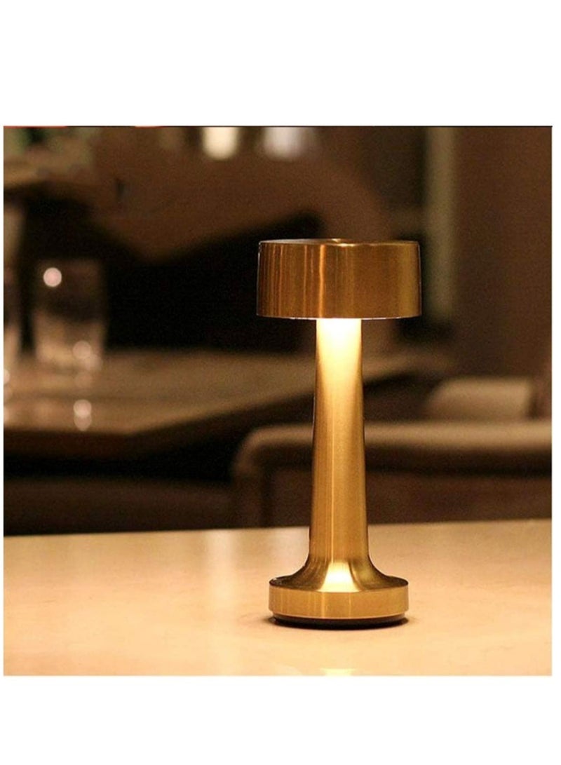 Modern Table Lamp Cordless Lighting 3W Dumbbells Style Dimmable Touch Switch LED Rechargeable Wireless Aluminium Desk Lamp for Restaurant Reading Bar Coffee Shop - Image 2
