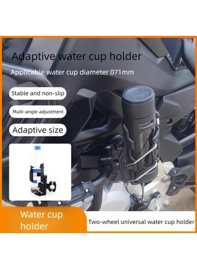 Black Rotatable Foldable Motorcycle Car Cup Holder 360 Adjustable Durable Bracket - Image 4