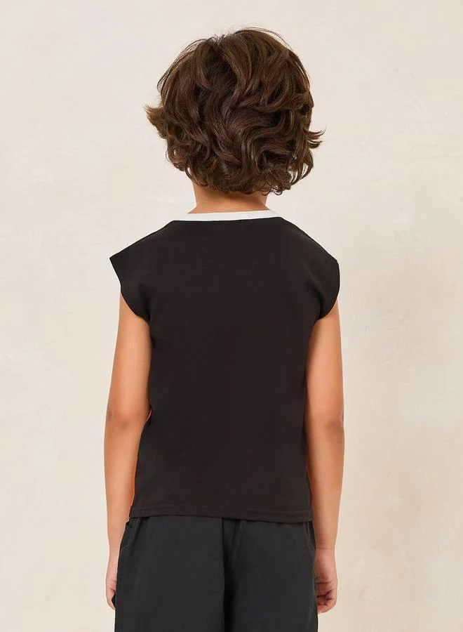 ستايلي Toddler Boys Colorblock Printed Tank
