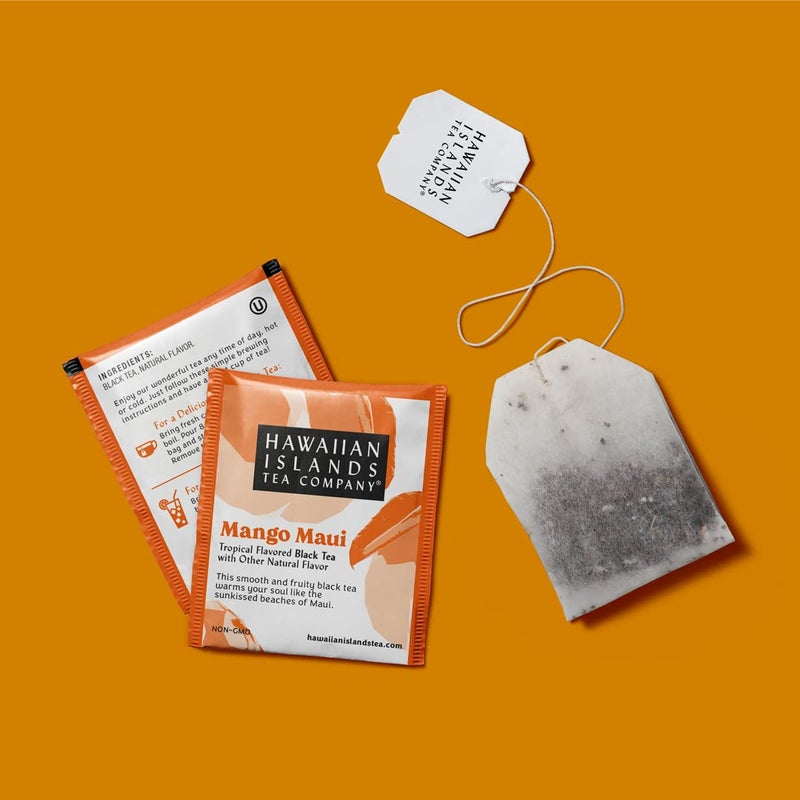 Hawaiian Islands Tea Company Mango Maui Black Tea, All Natural - 20 Teabags (1 Box) - Image 3