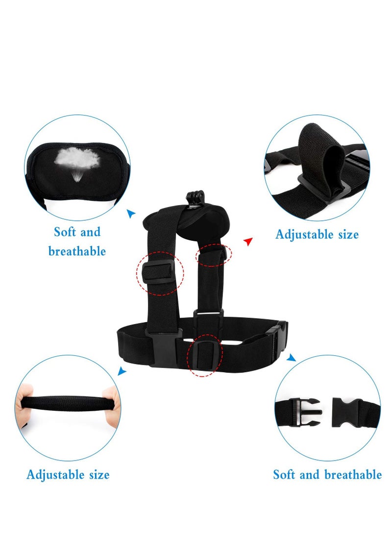 SYOSI 2 Pack Camera Chest Mount Strap Harness for Action Camera Adjustable Cell Phone Chest Mount Strap with Sports Camera Installation Bracket kit  - Image 4