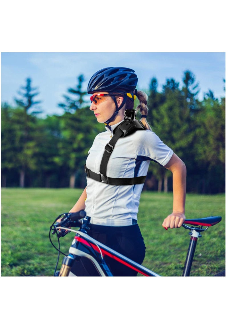 SYOSI 2 Pack Camera Chest Mount Strap Harness for Action Camera Adjustable Cell Phone Chest Mount Strap with Sports Camera Installation Bracket kit  - Image 2