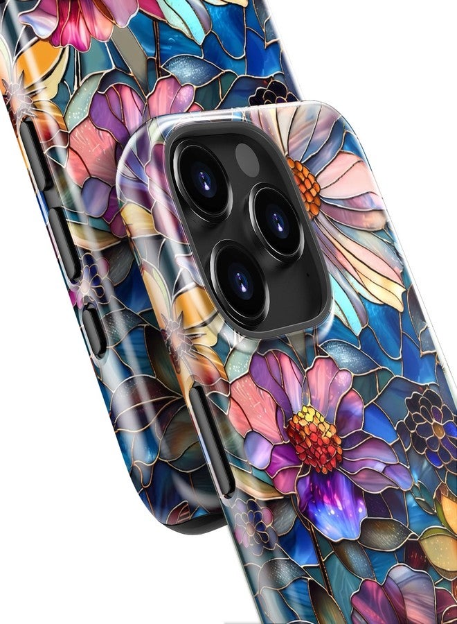 جراب Goodon لهاتف iPhone 14 Pro Max بتصميم أنيق - متوافق مع Magsafe - غطاء صلب مزدوج الطبقات وغطاء سيليكون - جراب حماية للهاتف بتصميمات زهور برية للنساء - أزهار نابضة بالحياة - Image 5