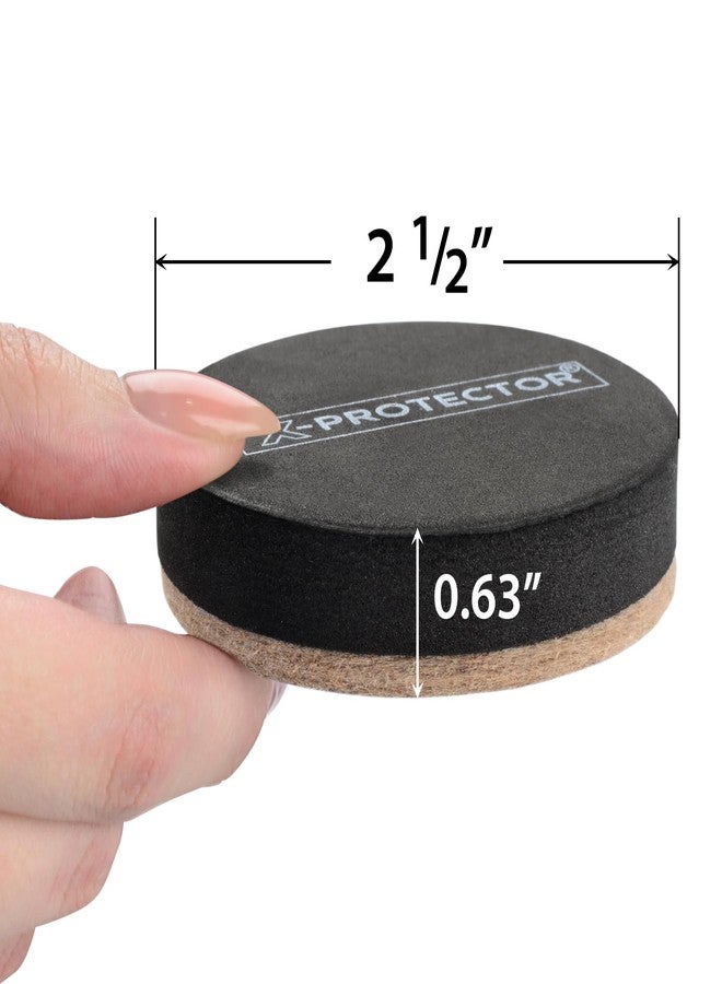 X-Protector Felt Furniture Sliders Hardwood Floors X-PROTECTOR - 24 PCS 2 1/2 inch Furniture Sliders - Heavy Duty Felt Sliders Hard Surfaces - Move Your Furniture Easily & Safely! - Image 2