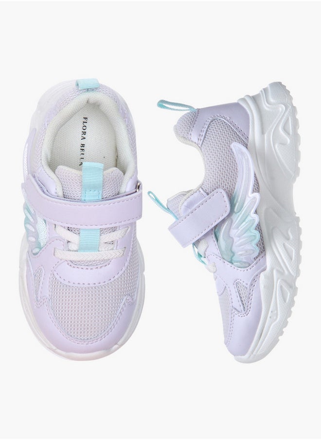 Flora Bella By Shoexpress Panelled Sneakers with Hook and Loop Closure  - Image 1