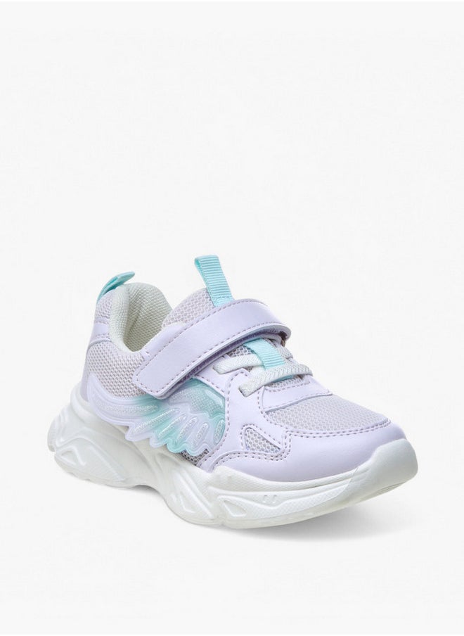 Flora Bella By Shoexpress Panelled Sneakers with Hook and Loop Closure  - Image 2