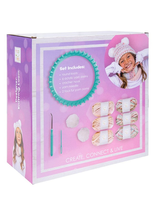 Hapinest Learn To Knit Hat And Scarf Knitting Loom Kit For Beginners Crafts For Girls Kids Ages 8 9 10 11 12 Years And Up - Image 3