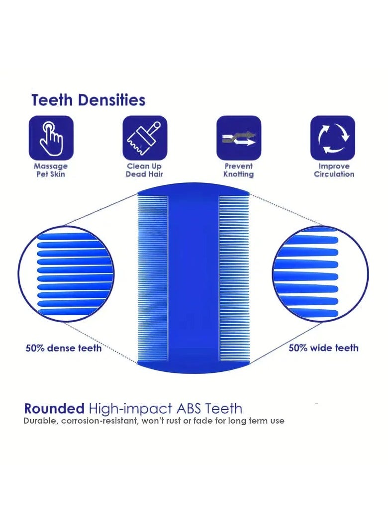 Goolsky 3pcs Pet Comb for Cats and Dogs, Cleaning and Grooming Comb, Remove Loose Hair, Pet Massage Comb, Pet Fine-tooth Comb, Flea Comb  - Image 3