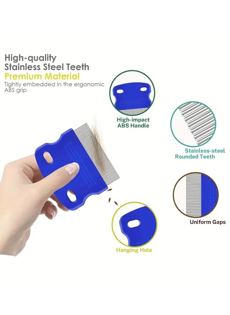 Goolsky 3pcs Pet Comb for Cats and Dogs, Cleaning and Grooming Comb, Remove Loose Hair, Pet Massage Comb, Pet Fine-tooth Comb, Flea Comb  - Image 4