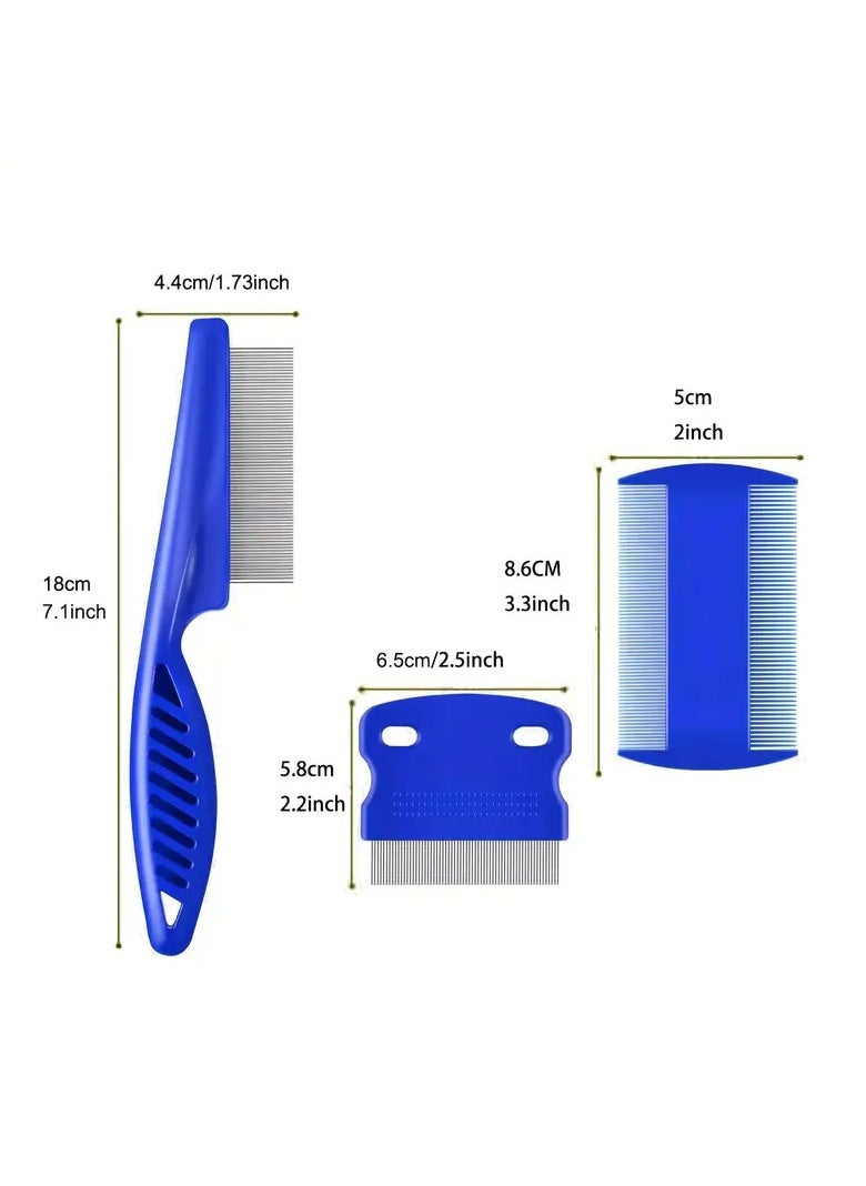 Goolsky 3pcs Pet Comb for Cats and Dogs, Cleaning and Grooming Comb, Remove Loose Hair, Pet Massage Comb, Pet Fine-tooth Comb, Flea Comb  - Image 5