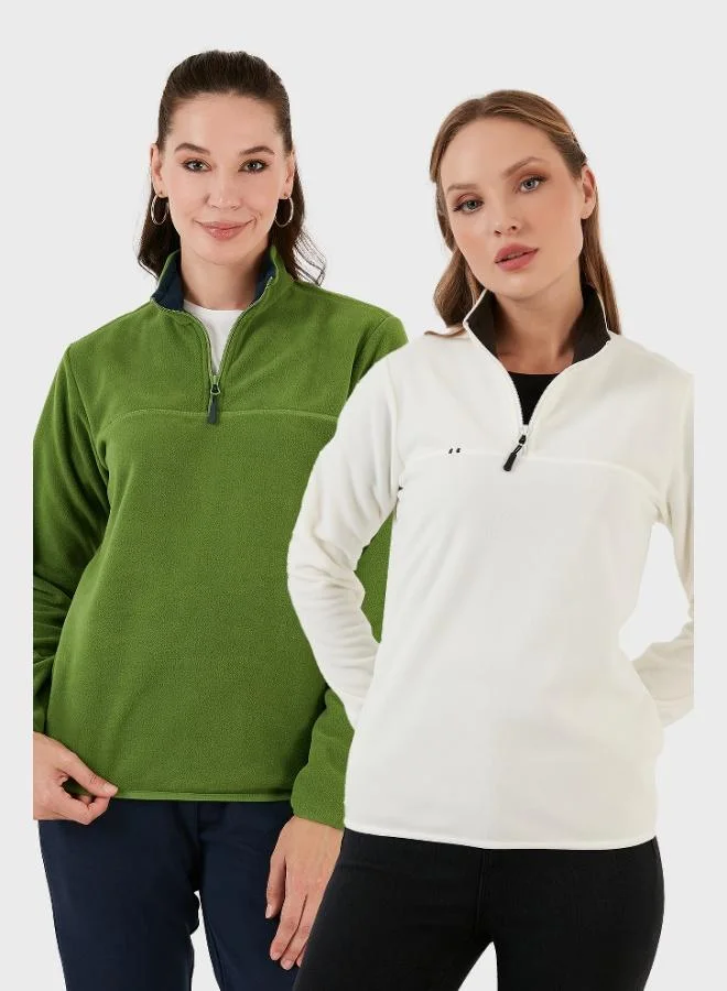 Lela Lela Slim Fit Soft Texture Anti-Pilling Non-Pilling 2-Pack Polar Women's POLAR 5907000S2