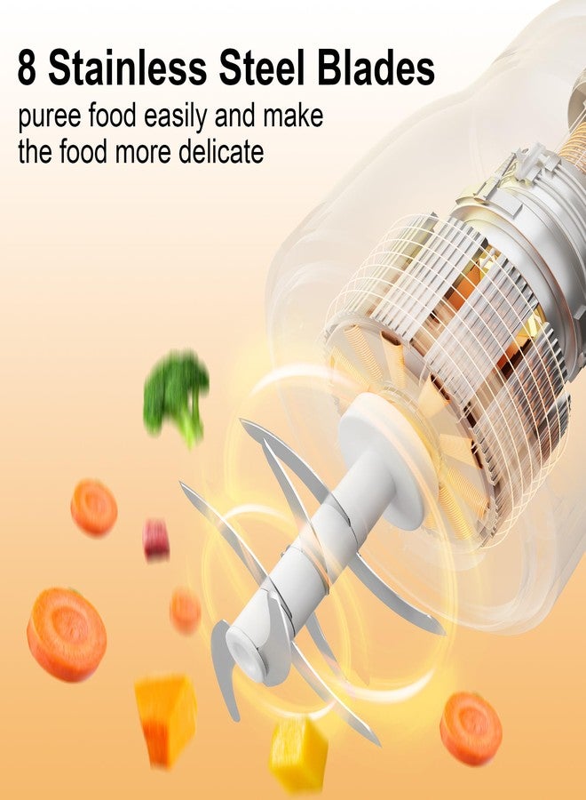 Phydge Baby Food Maker, Green Baby Food Blender, 10oz Baby Food Puree Maker, Food Processor for Baby Foods Fruit Vegetable Meat, 10-Second Quick Soft Food Prep for Baby - Image 4