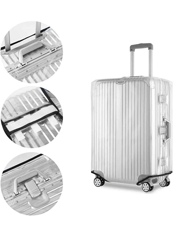 Magic Park Luggage Clear PVC Covers Waterproof Suitcase Cover Protectors Clear PVC Luggage Protector Case Covers for Suitcases Travel Luggage,32inch - Image 3