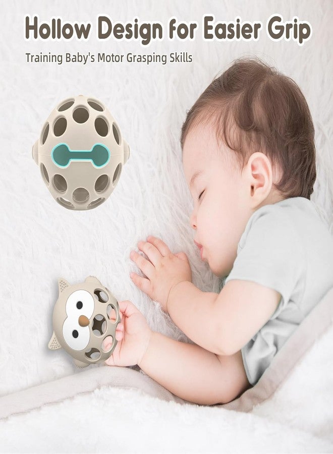 Venditer Baby Toys 0-3 Months, Rattle Toys Newborn 3-6 6-9 Months, Montessori Baby Toys 0-6 Months Baby Games Montessori 1 Year Sensory Games for Babies (Beige) - Image 3