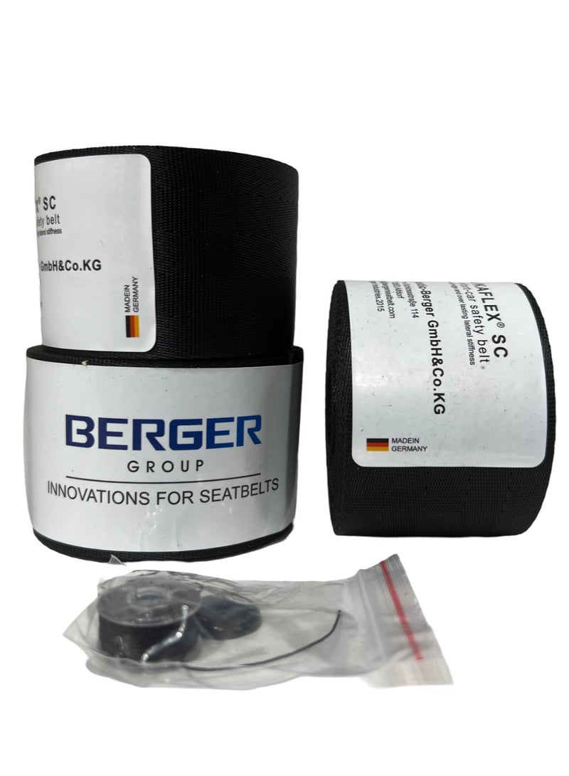 Berger ROYAL - Premium selection seatbelt with particularly high-wearing comfort. German BERGER Innovations for Seatbelts, Comfort Car Safety Belts with Soft Edges & Over-lasting Lateral Stiffness (Black) - Image 5