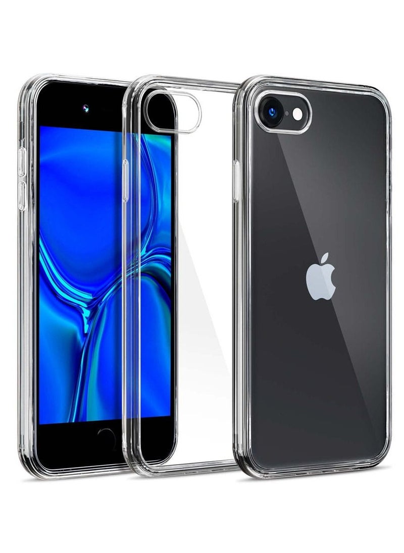 CATANES iPhone 7/iPhone 8/iPhone SE (2022/2020) 2Pack Case Cover and Screen Protector All-Around Protection Transparent Slim Anti-Fall TPU Cover with Scratch Resistant 9H Tempered Glass (4.7inch) Clear  - Image 2