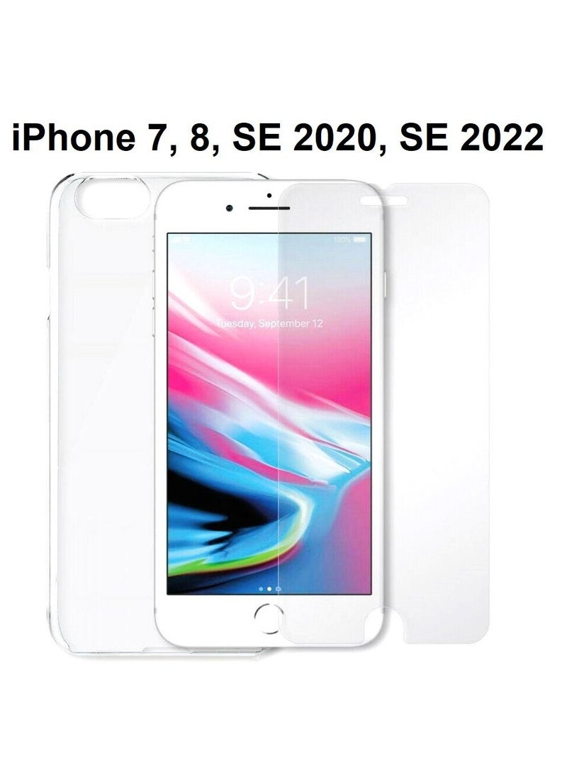 CATANES iPhone 7/iPhone 8/iPhone SE (2022/2020) 2Pack Case Cover and Screen Protector All-Around Protection Transparent Slim Anti-Fall TPU Cover with Scratch Resistant 9H Tempered Glass (4.7inch) Clear  - Image 4