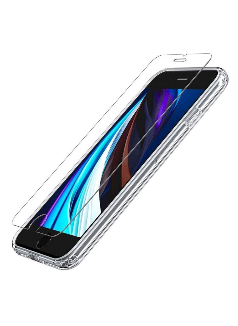 CATANES iPhone 7/iPhone 8/iPhone SE (2022/2020) 2Pack Case Cover and Screen Protector All-Around Protection Transparent Slim Anti-Fall TPU Cover with Scratch Resistant 9H Tempered Glass (4.7inch) Clear  - Image 3