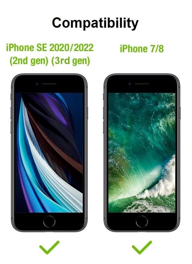 CATANES iPhone 7/iPhone 8/iPhone SE (2022/2020) 2Pack Case Cover and Screen Protector All-Around Protection Transparent Slim Anti-Fall TPU Cover with Scratch Resistant 9H Tempered Glass (4.7inch) Clear  - Image 5