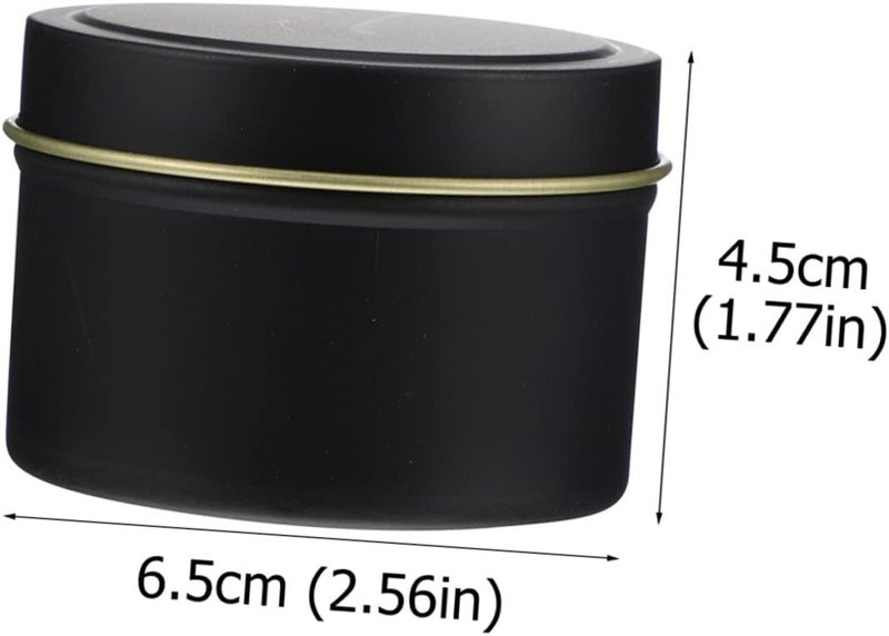 Homoyoyo 6pcs Empty Round Tin Cans for Candle Making Craft Supplies Jewelry Travel Storage Box Lid - Image 2