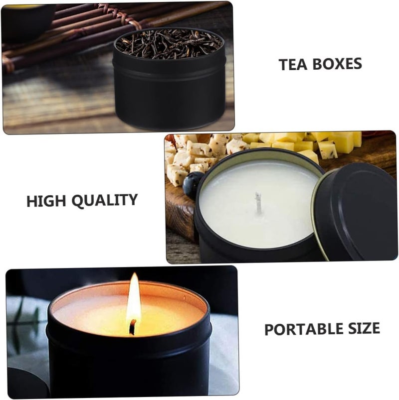 Homoyoyo 6pcs Empty Round Tin Cans for Candle Making Craft Supplies Jewelry Travel Storage Box Lid - Image 4