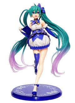 Generic Hatsune Miku Action Figure, Winter Dress Miku Figure Toy, Anime Realistic Statue Figure, Office Desktop Decoration Ornaments, Super Collectible Model Statue Anime Figure Toy 10.5*10.5*19 CM  - Image 1