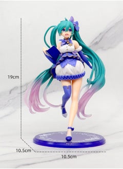 Generic Hatsune Miku Action Figure, Winter Dress Miku Figure Toy, Anime Realistic Statue Figure, Office Desktop Decoration Ornaments, Super Collectible Model Statue Anime Figure Toy 10.5*10.5*19 CM  - Image 2