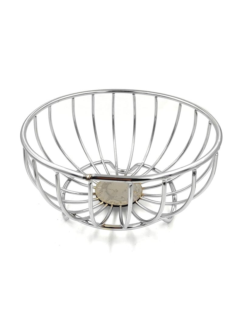 Generic - Neo Traders Stainless Steel Thick Wired Fruit and Vegitable Basket Organizer for Kitchen Storage (Large) - Image 1