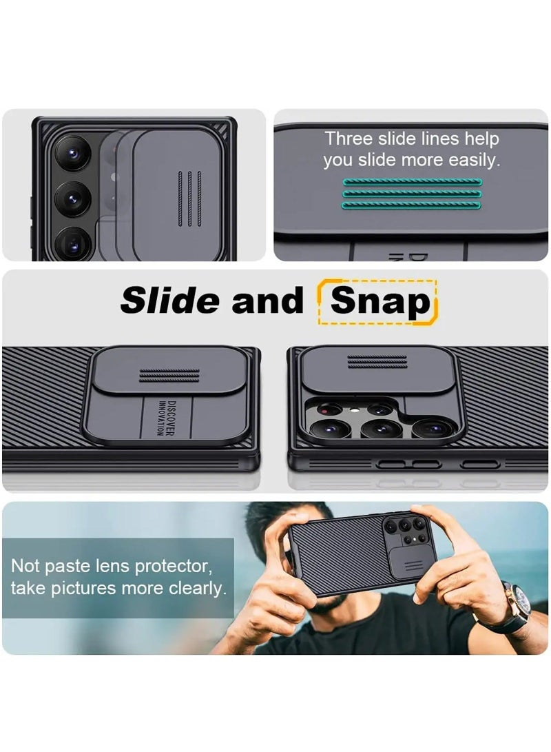 Nillkin For Samsung Galaxy S24 Ultra Case TPU Shockproof Airbag Frame, Camera Lens Protection Slide Cover Phone Case, Anti-Fingerprint Slim Fit Mobile Back Cover - Image 5