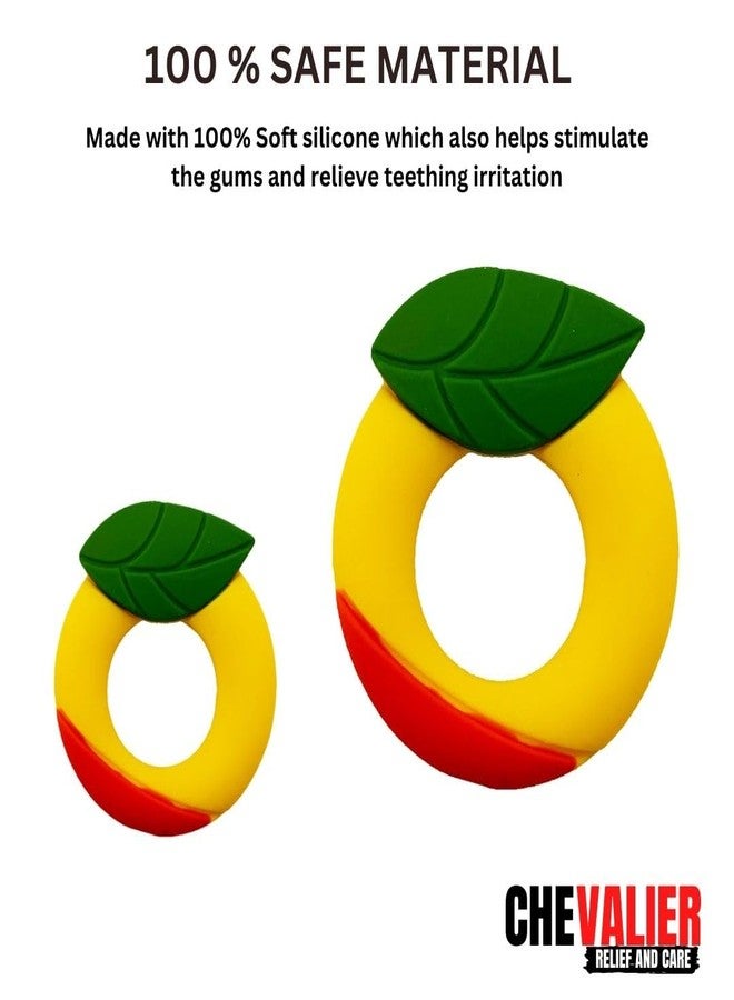 CHEVALIER Soft Silicone Rubber Teether for Baby | Teething Toys for Babies Silicone teether for 6 to 12 Months | 3-6 Months, Orange - Image 4