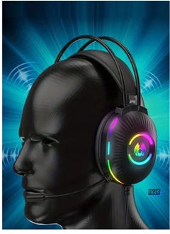 H83 Cross-Border Exclusive PC Gaming Headset, Head-Mounted with Shocking Bass, Sound Location Recognition, E-Sports Noise Reduction, Enhanced Audio for Immersive Gaming Experience, Comfortable Design for Long Sessions