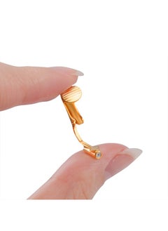 BronaGrand BronaGrand 12 Pieces Earring Clip Backs Clip-on Earring Converter Components Findings with Post for None Pierced Ears,Silver and Gold  - Image 2