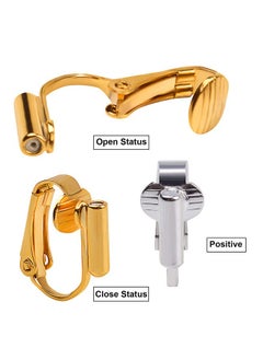 BronaGrand BronaGrand 12 Pieces Earring Clip Backs Clip-on Earring Converter Components Findings with Post for None Pierced Ears,Silver and Gold  - Image 5