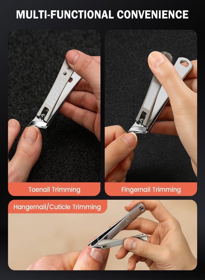 BEZOX Slant Curved Balde Nail Clippers for Ingrown & Thick Nails - Stylish Heavy Duty Toe Nail Clipper for Seniors, Angled Precision Cutting Edge Fingernail Clippers, Integrated Nail File - Champagne - Image 5
