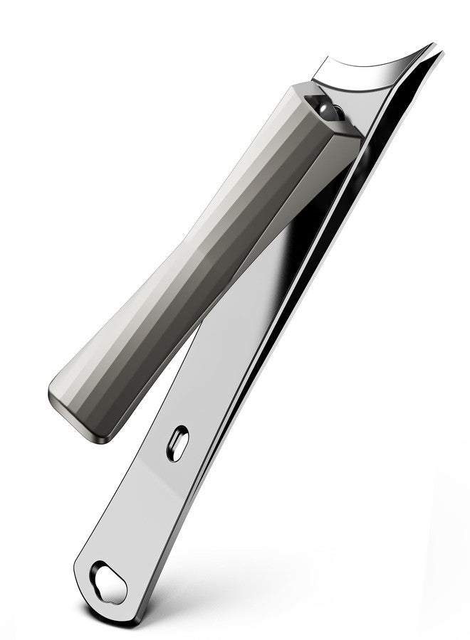 BEZOX Slant Curved Balde Nail Clippers for Ingrown & Thick Nails - Stylish Heavy Duty Toe Nail Clipper for Seniors, Angled Precision Cutting Edge Fingernail Clippers, Integrated Nail File - Champagne - Image 1