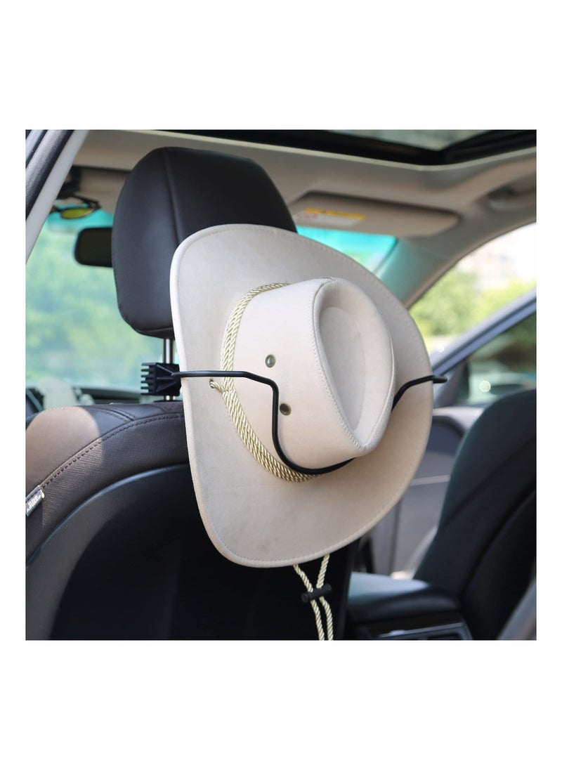 SYOSI Cowboy Hat Holder for Cars, Rack Mounted Car Clothes Hanger Car Interior Cowboy Hat Rack Coat Hanger Versatile Cowboy Hat Car Holder Convenient Car Clothes Hanging Bar for Truck Seat Car Accessories  - Image 1
