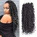 Ali Bling 6 Packs Goddess Locs Crochet Hair Wavy Curly Faux Locs Crochet Braids Synthetic Hair Extensions Dreadlocks Crochet Low Temperature Braiding Hair (14" (6 Packs), #2) - Image 2