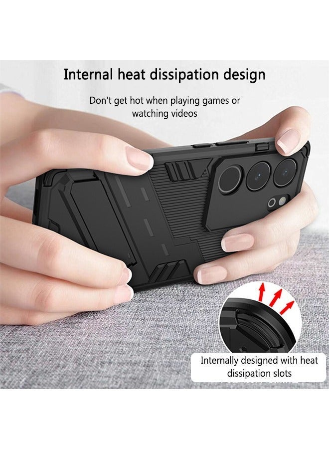 X-level Phone Case Compatible with VIVO V29 5G/V29 Pro/S17/S17 Pro with Kickstand & Shockproof Military Grade Drop Proof Protection Sturdy Bumper Protective Back Cover - Image 3