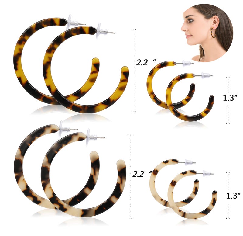 LOYALLOOK Acrylic Boho Fashion Statement Drop Dangle Earrings style 1 - Image 2