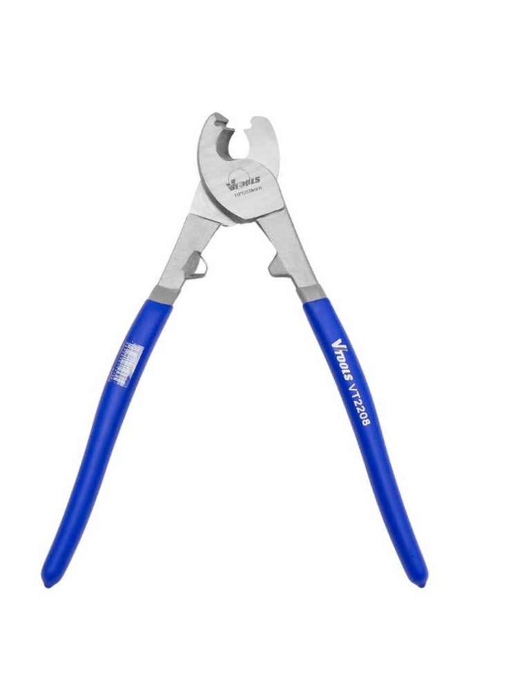 VTOOLS 10 Inch Cable Cutter, Heavy Duty Carbon Steel Wire Cutter, Dipped Handle, Cutter for Aluminum, Copper, Communications Cable - Image 1