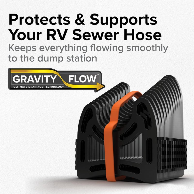 Camco Sidewinder 10-Ft RV Sewer Hose Support - Features Flexible Telescoping Design for Avoiding Obstacles & Deep Cradles Secure RV Sewer Hose - Out-of-the-Box Ready & Folds for RV Storage (43031) - Image 3