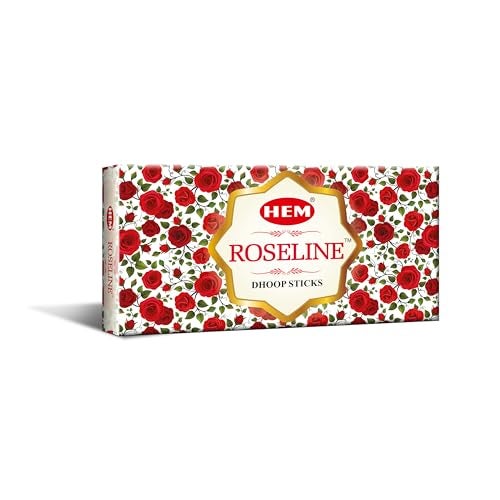 Hem Roseline Dhoop Sticks | Bambooless & Charcoal-Free | Natural Rose Aroma for Pooja, Meditation & Spiritual Practices | Long-Lasting Fragrance | Approx. 20 Sticks | 50g Pack | Burns 35-40 Min - Image 1