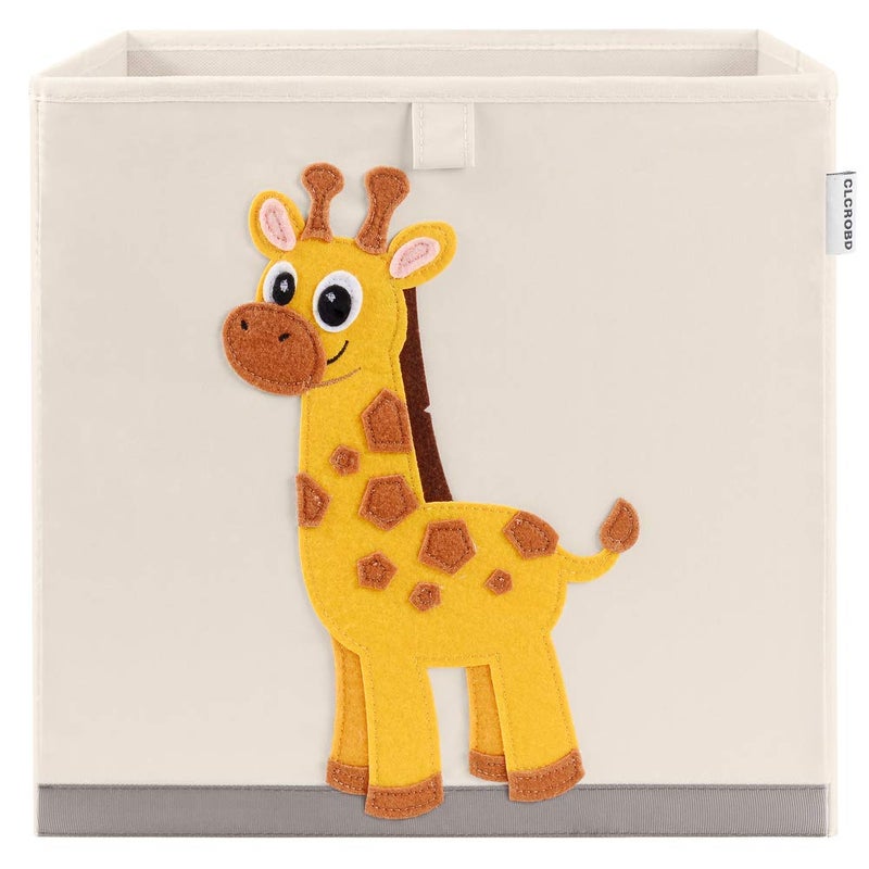 CLCROBD Foldable Animal Cube Storage Bins Fabric Toy BoxChestOrganizer for Kids Nursery 13 inch Elegant Giraffe - Image 1